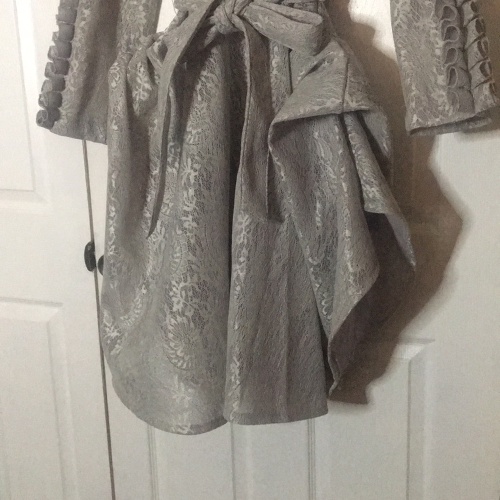 💥Last One💥 NWOT CQ by CQ Silver Lace Skater Coat - Picture 8 of 8